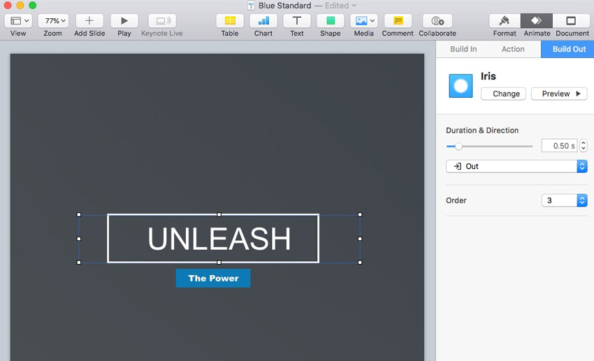 Customize Animations in Keynote